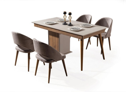  Modern Esszimmer Set Besteht aus Esstisch 4x Stühle Neuheit 5tlg.